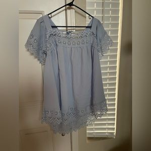 Womens Lace Crochet Tunic Top
